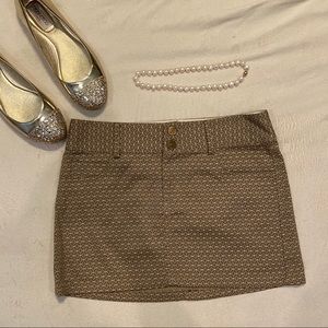 Alice + Olivia Gold Patterned Mini Skirt